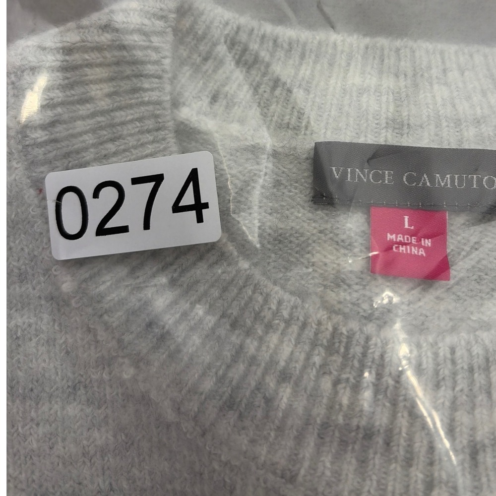 Vince Camuto Heather Gray Crewneck Oversized Sweater CV3452240 Womens Large Soft - Picture 7 of 7